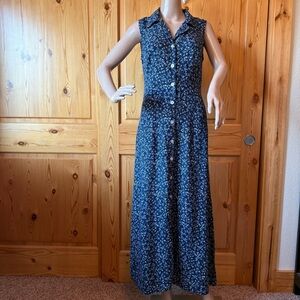 Vintage 90s Grunge Y2K All That Jazz Womens Floral Maxi Dress 9 Cottagecore